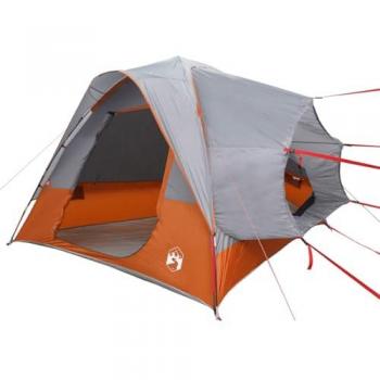 4-Person Car Tent Waterproof Grey and Orange