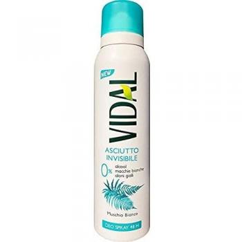 Vidal Deodorante Asciutto Invisibile al Muschio Bianco 48h 150 ml