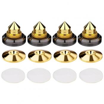 Kit 4 Paires Golden Speaker Spikes – Sous‑woofeur Cd Audio