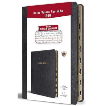 Biblia Reina Valera Revisada 1960 Letra Súper Gigante, Símil Piel Negro Con Índice / Spanish Bible R, by Reina Valera Revisada 1960