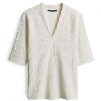 Someday Kurzarmshirt KELOISE Slim Crash-Optik Damen