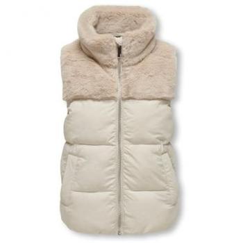 Kids Only Mädchen Steppweste KOGWANJA FUR Puffer Mix, Größe 164, gelb