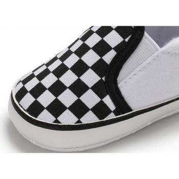 SandQ Checked Fabric Baby Booties