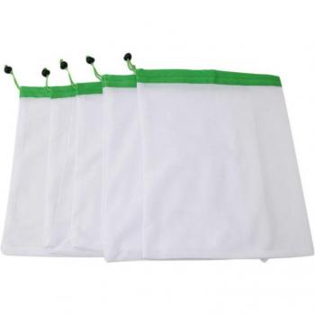 Eco Friendly 5-Piece Reusable Shopping Bags – Wasbaar & Stofvrij