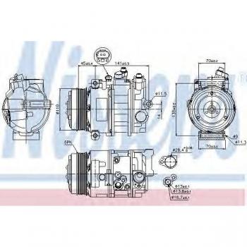 Compressore Aria Condizionata NISSENS per MERCEDES-BENZ 89039