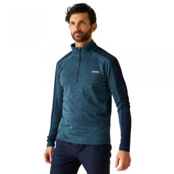 Hepley Stretch Half-Zip Fleece – Moonlit Denim (Large Men's Size)