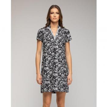 Vestido ajustado corto NIZA con estampado monocromático