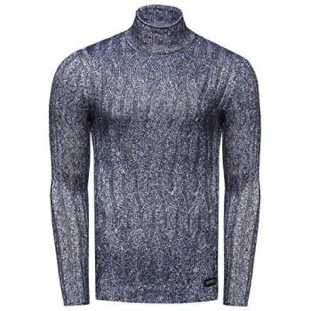 Rusty Neal Herrenpullover 3XL – Marine, Stehkragen, Warm & Klassisch