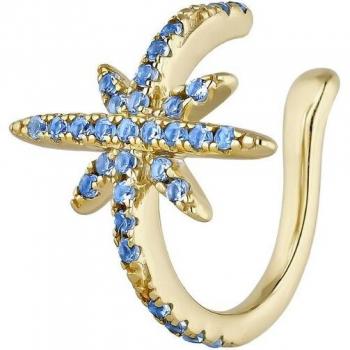 Ear Cuff Oro 18K Yoru en Plata 925