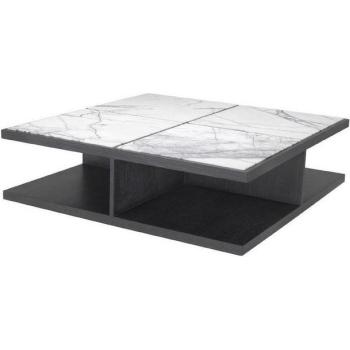 Casa Padrino Modernes Couchtisch‑Set mit Marmorplatten – 120 × 120 cm