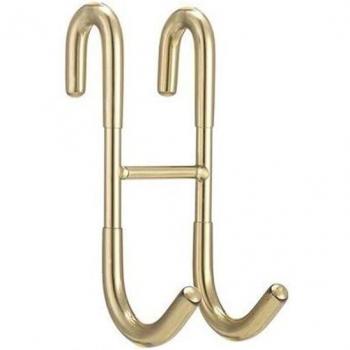 304 Stainless Steel Over Shower Glass Door Hooks, Gold Finish, 2/4 Pack