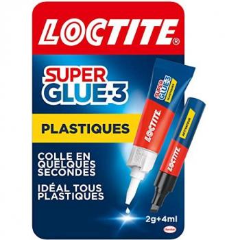 Colle Cyanoacrylate LOCTITE SUPERGLUE-3 Spécial Plastiques (tube 2g)