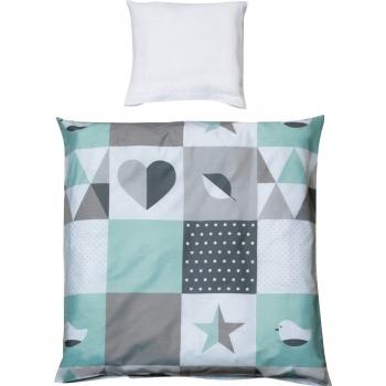 Set Culla Happy Patch Mint 80 x 80 cm