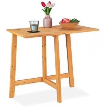 Table de jardin pliante en bois naturel