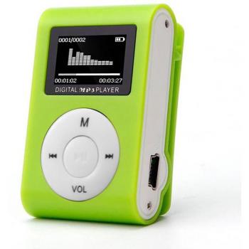 Reproductor MP3 Mini con Tela Metalizada y Soporte para TF 32GB