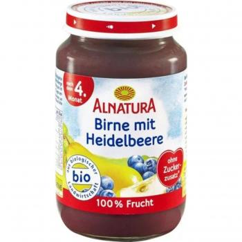 Alnatura Bio Fruchtgläschen Birne-Heidelbeere, 190 g