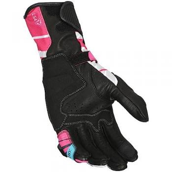 Macna Krown gants de moto perforés pour femmes Noir Rose M
