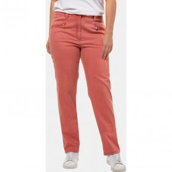 Donna Pantaloni Mony Gamba Leggermente Conica – Rosso 68 – Cotone