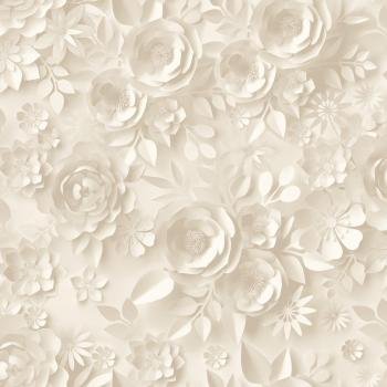 Origami Flower Cream Wallpaper