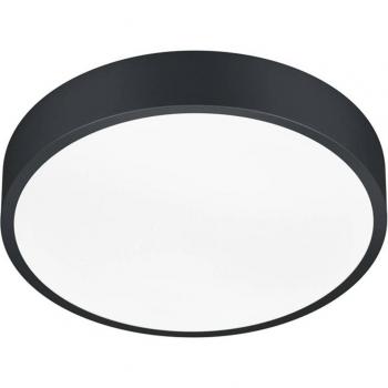 Plafoniera LED Waco, CCT, Ø 31 cm, nera opaca, dimmerabile con interruttore per variazione temperatura di colore