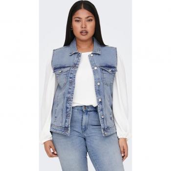 Only Carmakoma Chaleco de Denim con Bolsillos mujer