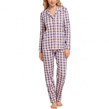 Schiesser Damen Pyjama mit langen Ärmeln aus der Kollektion Selected Premium, Farbenfroh (Multicolor 1 904), Größe 50