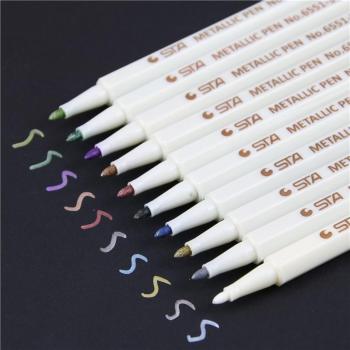 Rotulador Metálico de Tiza Acuática STA, Set de 10