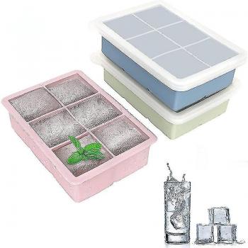 Glaçoniseur silicone 6 niveaux – Cyan et couvercle