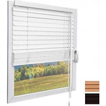 SolDecor JH3 Holzjalousie Weiß 40cm, 130