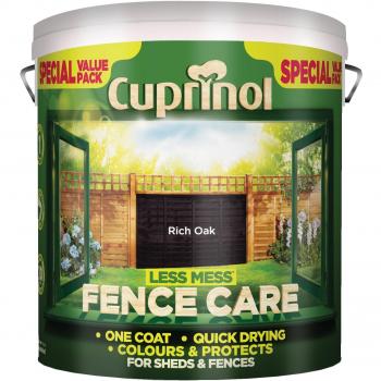 Cuprinol 5194070 Less Mess Fence Care Rich Oak 6 litre CUPLMFCRO6L