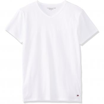 Tommy Hilfiger 3 Magliette A Maniche Corte Collo A V Nero / Grigio Heather / Bianco XL