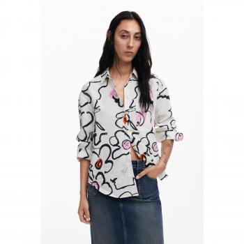 Camicia a maniche lunghe con fiori