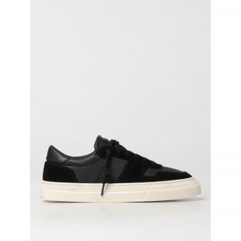 D.A.T.E. Luxe Black Leather & Suede Kicks