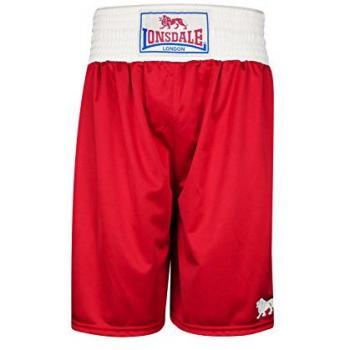 Lonsdale Trunks de Boxe Amateur Rouge Blanc