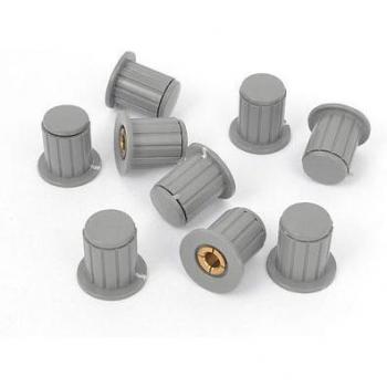 10 Pack Gray Potentiometer Knobs for 4mm Shaft