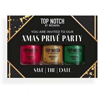 Set de esmaltes Mesauda Top Notch Prodigy XMas Privè 3x14ml
