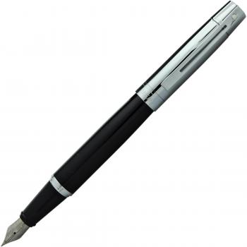 Sheaffer 300 Black Chrome Fountain Pen – Fine Point, SGC9314PN-F, Imported