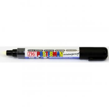 Craie étanche Posterman 6 mm, couleur noire, marquage durable