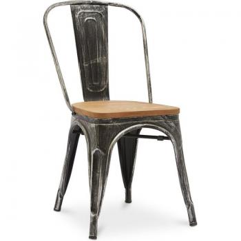 TOLIX Style Steel-Wood Dining Chair