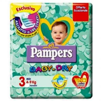 PAMPERS BABY DRY 4-9 MIS. 3