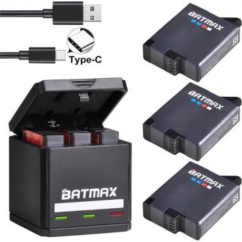 GoPro Hero 8/7/6/5 Black Battery + Type C USB Charger