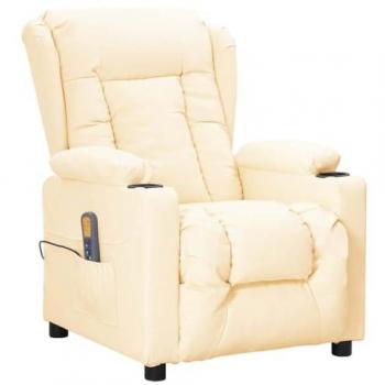 Fauteuil Comfort Crème Similicuir en magasin Vidaxl