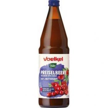 Voelkel Preiselbeer‑Pur 0,75 l – 100 % Muttersaft (Bio)
