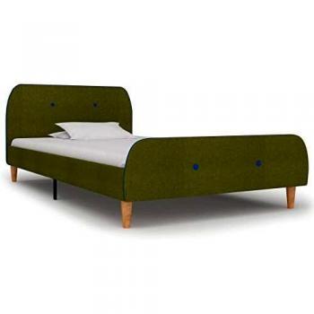 VidaXL Lit Adulte Capitonné Vert 90x200 cm