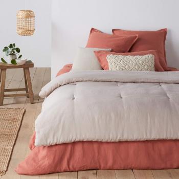 Trapunta tinta unita Abella in lino lavato