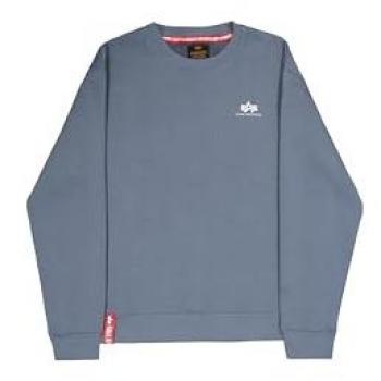 Sudadera Alpha Industries con Detalle en Blanco