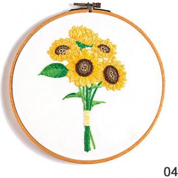 DIY Ribbon Flowers Embroidery Craft Set