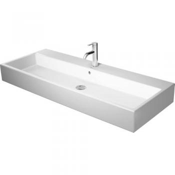 Duravit Vero Air vasque blanche 120x47cm avec trou pour robinetterie et trop-plein