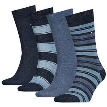 Tommy Hilfiger Herren TH 4P Streifen TIN GESCHENKBOX Socken, Jeans, 39/42
