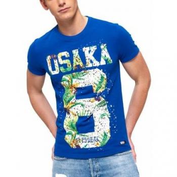 Superdry Männer Oberteil Osaka Hibiskus Füllung Blau S